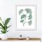 Green Gingko White Framed Print Wall Art